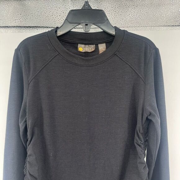 Zella Girl’s Black Drawstring Long Sleeve Pullover Top XS 5/6 - Picture 3 of 11